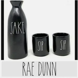 🆕Rae Dunn Artisan Collection 213: 3pc SAKE SIP in Matte Black
